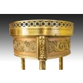 Fine 19C French Empire Bronze Ormolu Onyx Pair of Pedestals Tables image 2