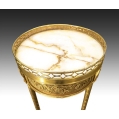 Fine 19C French Empire Bronze Ormolu Onyx Pair of Pedestals Tables image 3