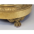 Fine 19C French Gilt Bronze Cut Glass Figural Serving Tazza Centerpiece image 2