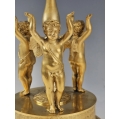 Fine 19C French Gilt Bronze Cut Glass Figural Serving Tazza Centerpiece image 4