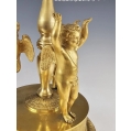 Fine 19C French Gilt Bronze Cut Glass Figural Serving Tazza Centerpiece image 5