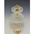Fine 19C French Gilt Bronze Cut Glass Figural Serving Tazza Centerpiece image 8