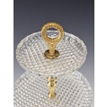 Fine 19C French Gilt Bronze Cut Glass Figural Serving Tazza Centerpiece image 10