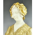 Fine 19C French Gilt Bronze Marble Bust Statue Affortunato Gory ( 1895-1925 ) image 2