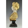 Fine 19C French Gilt Bronze Marble Bust Statue Affortunato Gory ( 1895-1925 ) image 3