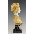 Fine 19C French Gilt Bronze Marble Bust Statue Affortunato Gory ( 1895-1925 ) image 9