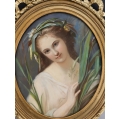 Fine 19C French Portrait Painting Alphonse Giroux Paris Giltwood Frame image 1