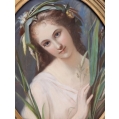 Fine 19C French Portrait Painting Alphonse Giroux Paris Giltwood Frame image 2