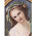 Fine 19C French Portrait Painting Alphonse Giroux Paris Giltwood Frame image 3