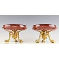 Fine 19C French Rouge Marble Ormolu Bronze Grand Tour Pair Compotes Tazzas image 10