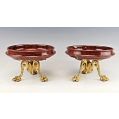 Fine 19C French Rouge Marble Ormolu Bronze Grand Tour Pair Compotes Tazzas image 11