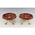 Fine 19C French Rouge Marble Ormolu Bronze Grand Tour Pair Compotes Tazzas image 12