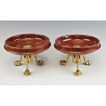 Fine 19C French Rouge Marble Ormolu Bronze Grand Tour Pair Compotes Tazzas image 13