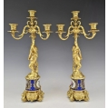 Fine 19C French Sevres Porcelain Gilt Bronze Candelabra C.H. Levy image 5