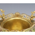 Fine 19C French Sevres Porcelain Gilt Bronze Enamel Centerpiece Bowl image 2