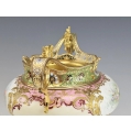 Fine 19C French Sevres Porcelain Gilt Bronze Enamel Centerpiece Bowl image 6