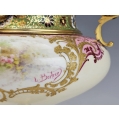 Fine 19C French Sevres Porcelain Gilt Bronze Enamel Centerpiece Bowl image 8