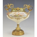 Fine 19C French Sevres Porcelain Gilt Bronze Enamel Centerpiece Bowl image 15