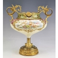 Fine 19C French Sevres Porcelain Gilt Bronze Enamel Centerpiece Bowl image 16