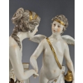 Fine 19C German Dresden Porcelain Group Figurine Cupid & Psyche image 4