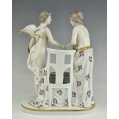 Fine 19C German Dresden Porcelain Group Figurine Cupid & Psyche image 6