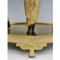 Fine 19C Gilt Patinated Bronze Crystal Egyptian Revival Centerpiece image 8