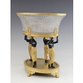Fine 19C Gilt Patinated Bronze Crystal Egyptian Revival Centerpiece image 11