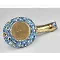 Fine 19C Russian Gilt Silver Enamel Kovsh image 4