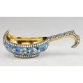 Fine 19C Russian Gilt Silver Enamel Kovsh image 6