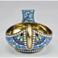 Fine 19C Russian Gilt Silver Enamel Kovsh image 7