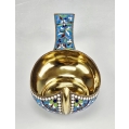 Fine 19C Russian Gilt Silver Enamel Kovsh image 8