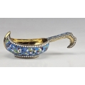 Fine 19C Russian Gilt Silver Enamel Kovsh image 9