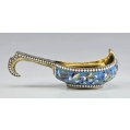 Fine 19C Russian Gilt Silver Enamel Kovsh image 10