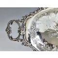 Fine 19C Russian Silver Repousse Basket image 10
