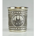 Fine Antique 19C Russian Silver Gilt Niello Beaker Cup image 1