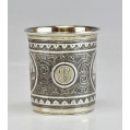 Fine Antique 19C Russian Silver Gilt Niello Beaker Cup image 2