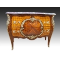 Fine Antique French Marquetry Parquetry Wood Gilt Bronze Commode François Daïde image 9