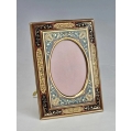Fine Antique French Photo Frame Gilt Bronze Champleve Enamel image 5