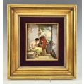 Fine Antique German KPM Porcelain Plaque Art Wins The Heart image 5
