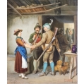 Fine Antique German KPM Porcelain Plaque Hunters Signed Sotheby's image 1