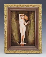 Fine Antique German KPM Porcelain Plaque Nymph