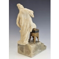 Fine Antique Italian Carved Marble Alabaster Statue Pietro Ceccarelli(1888-1949) image 5