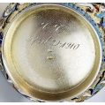 Fine Antique Russian Gilt Silver Cloisonne Enamel Sugar Bowl Creamer Set image 4