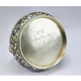 Fine Antique Russian Gilt Silver Cloisonne Enamel Sugar Bowl Creamer Set image 5