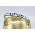 Fine Antique Russian Gilt Silver Cloisonne Enamel Sugar Bowl Creamer Set image 8