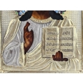 Fine Antique Russian Gilt Silver Enamel Icon Christ Pantocrator image 11