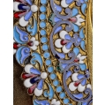 Fine Antique Russian Kazan Mother of God Icon Silver Gilt Cloisonné Enamel Oklad image 10