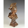 Fine Large 19C French Bronze Bust Emile Pinedo ( 1840 - 1916 ) Floreal image 3