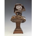 Fine Large 19C French Bronze Bust Emile Pinedo ( 1840 - 1916 ) Floreal image 7