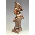 Fine Large 19C French Bronze Bust Emile Pinedo ( 1840 - 1916 ) Floreal image 8